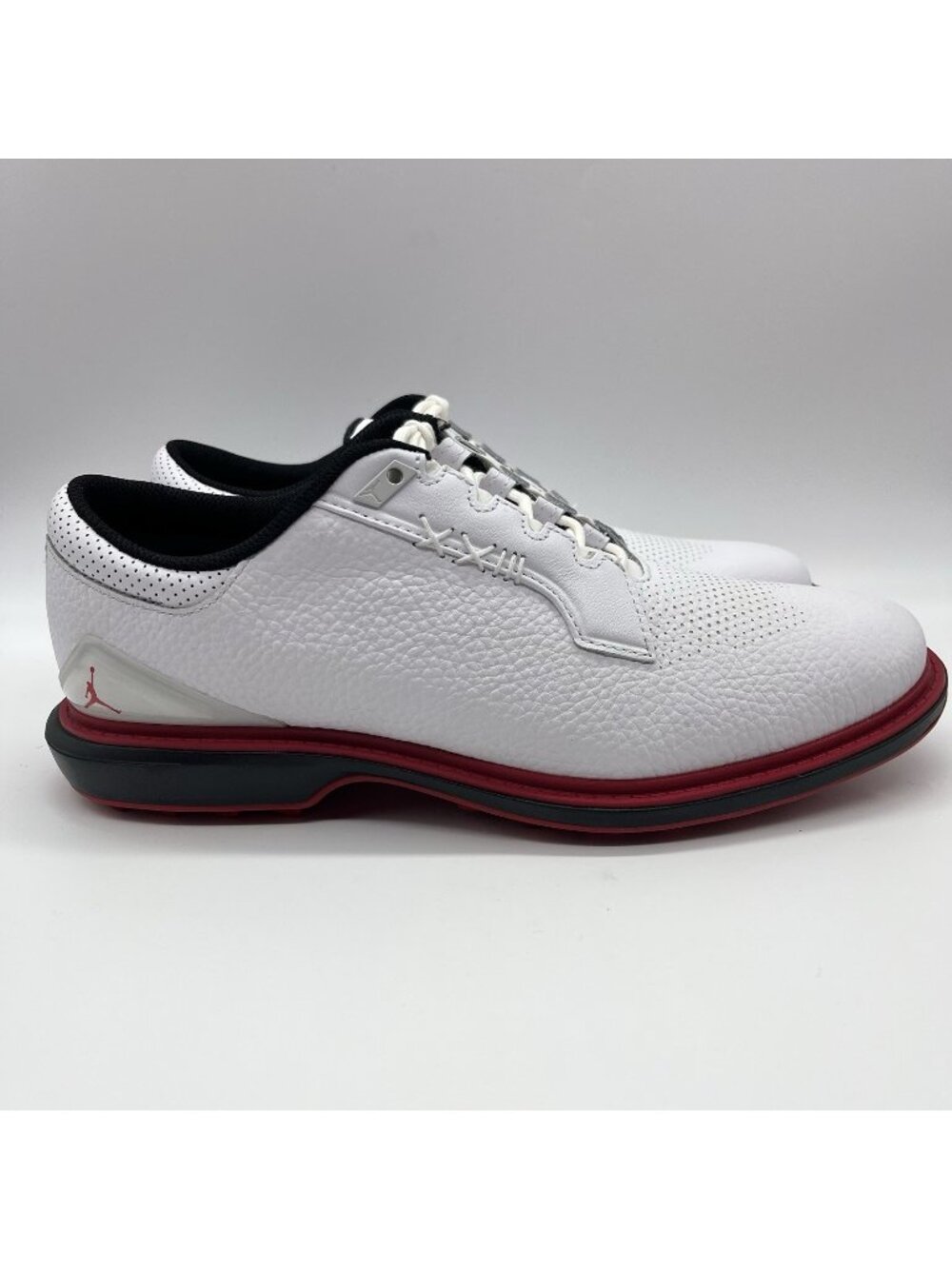 Jordan ADG 5 Men's Spikeless Golf Shoes White Black Red Size 9.5 FQ6642-103